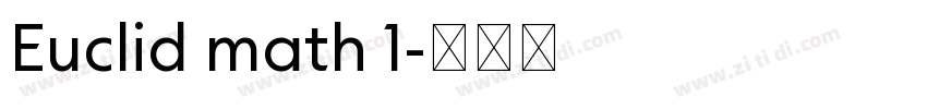 Euclid math 1字体转换